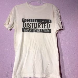 White graphic tee